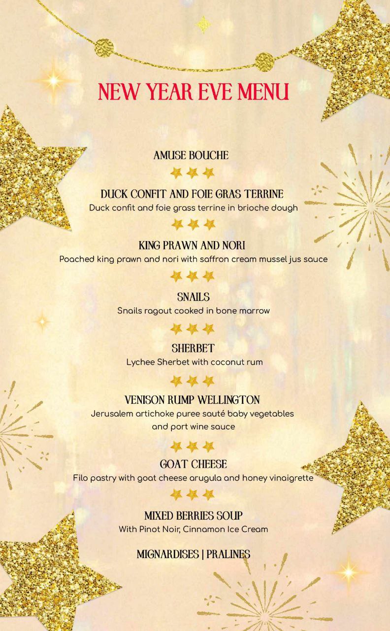 New Year Even Menu